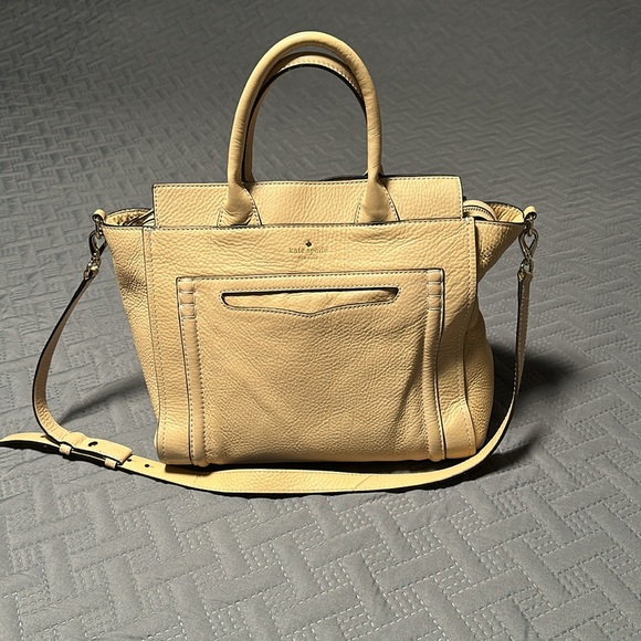 Kate Spade Claremont Drive Marcella Cashew Tan Satchel Handbag, GUC - Picture 4 of 16